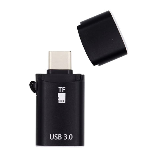 Bralnik kartic USB-C Techsuit AluVoltX, USB-A (OTG) - microSD, črn