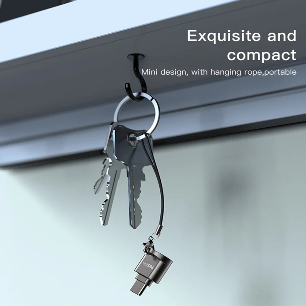 Bralnik kartic USB-C Yesido GS19, microSD, siv