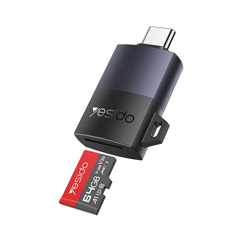 Bralnik kartic USB-C Yesido GS37, microSD, črn
