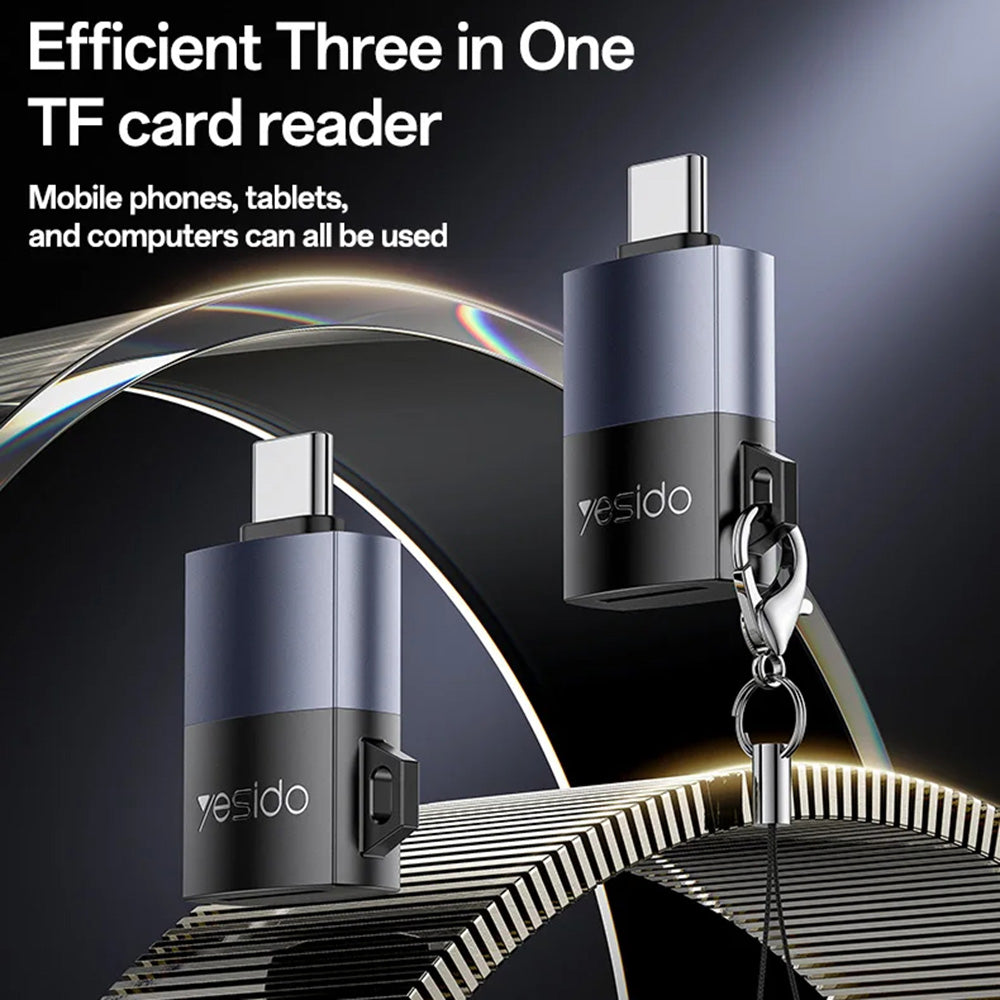 Bralnik kartic USB-C Yesido GS37, microSD, črn