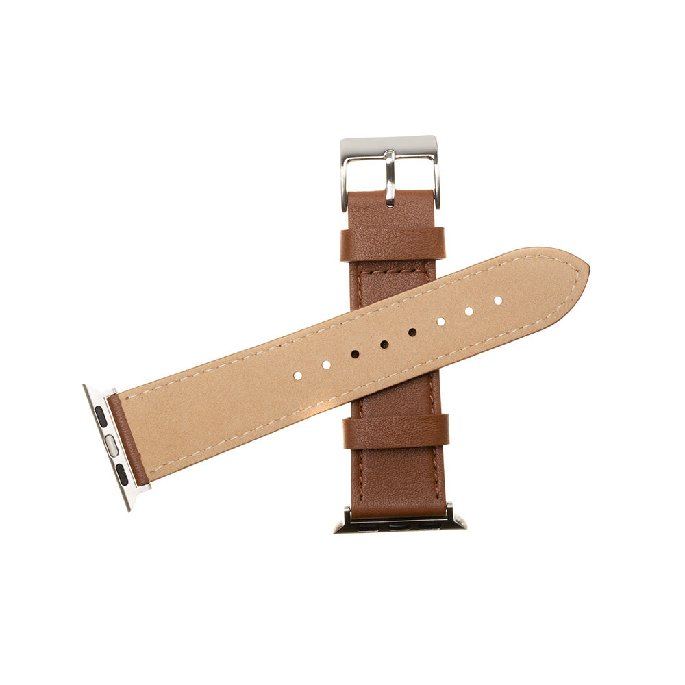 Pas Fixed Leather za Apple Watch 49mm / 46mm / 45mm / 44mm / 42mm Series, Rjava