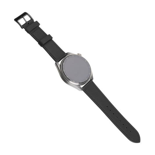 Pas Fixed Leather za Huawei Watch / Xiaomi Watch Series, 22mm, Črna