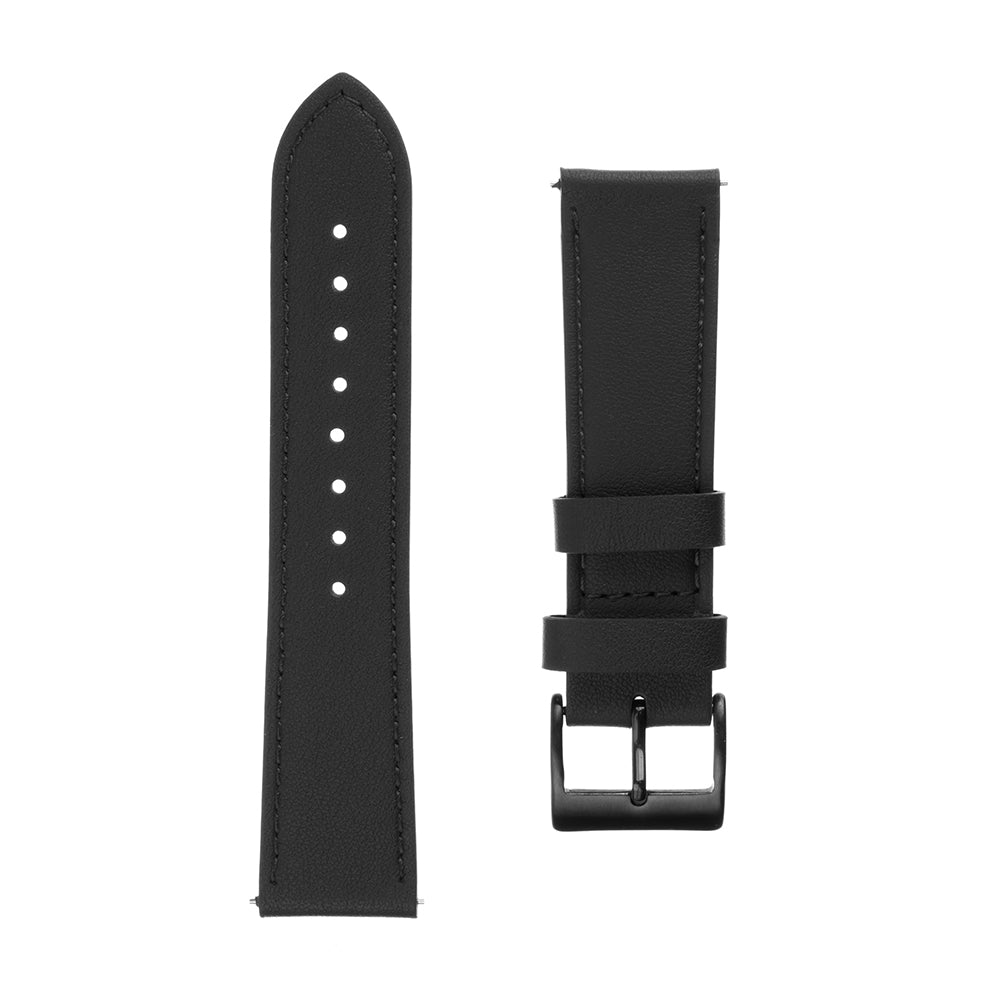 Pas Fixed Leather za Huawei Watch / Xiaomi Watch Series, 22mm, Črna