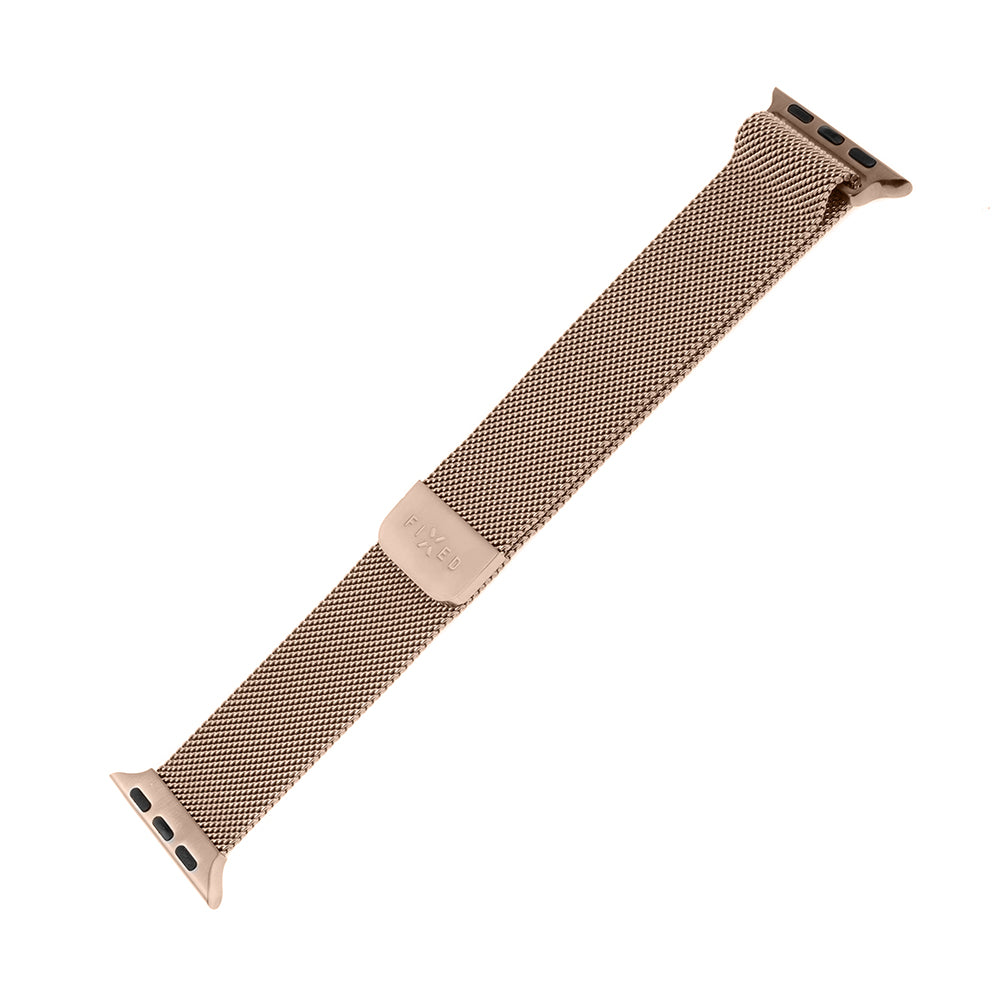 Pas Fixed Mesh za Apple Watch 42mm / 41mm / 40mm / 38mm Series, Rožnato Zlata