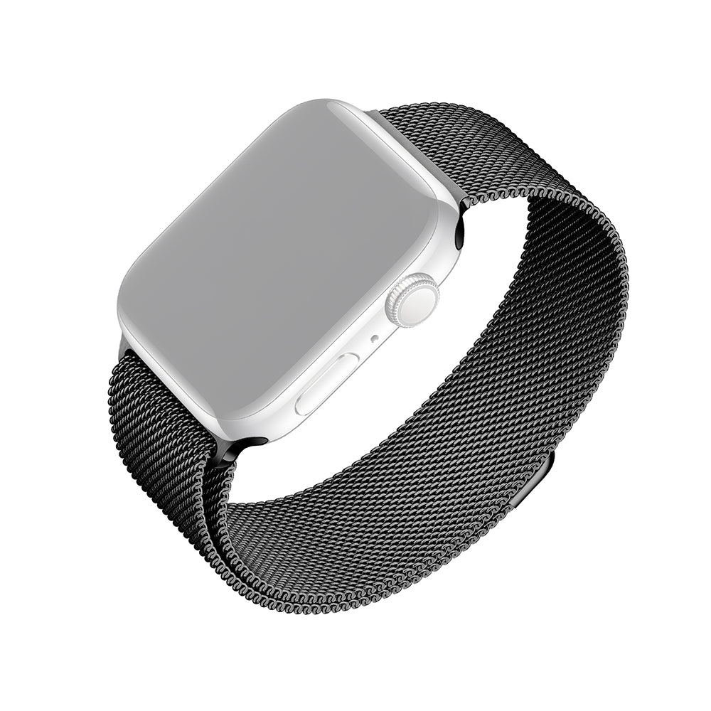 Pas Fixed Mesh za Apple Watch 49mm / 46mm / 45mm / 44mm / 42mm Series, Črna