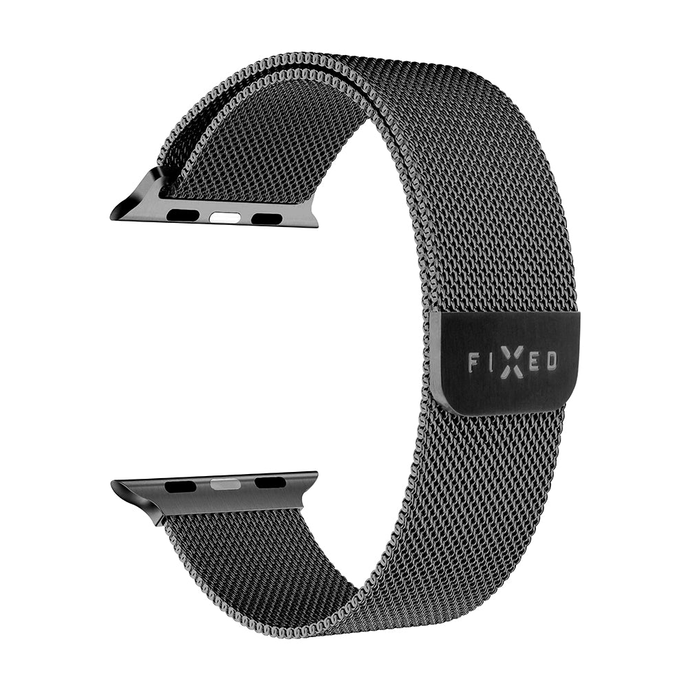 Pas Fixed Mesh za Apple Watch 49mm / 46mm / 45mm / 44mm / 42mm Series, Črna