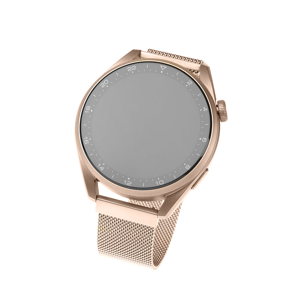Pas Fixed Mesh za Samsung Galaxy Watch / Huawei Watch Series, 20mm, Rožnato Zlata