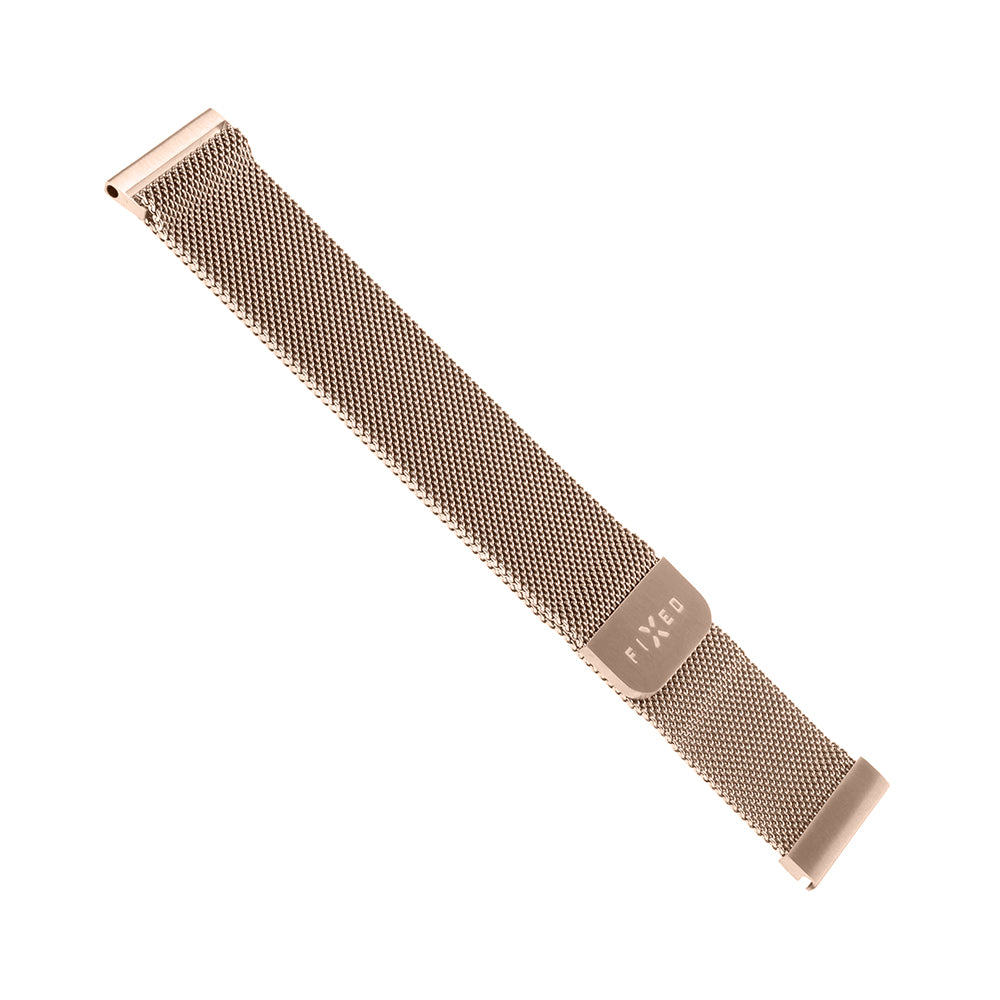 Pas Fixed Mesh za Samsung Galaxy Watch / Huawei Watch Series, 20mm, Rožnato Zlata