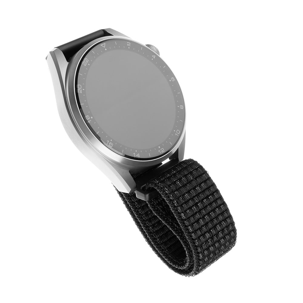 Pas Fixed Nylon za Huawei Watch / Xiaomi Watch Series, 22mm, Mat Črna