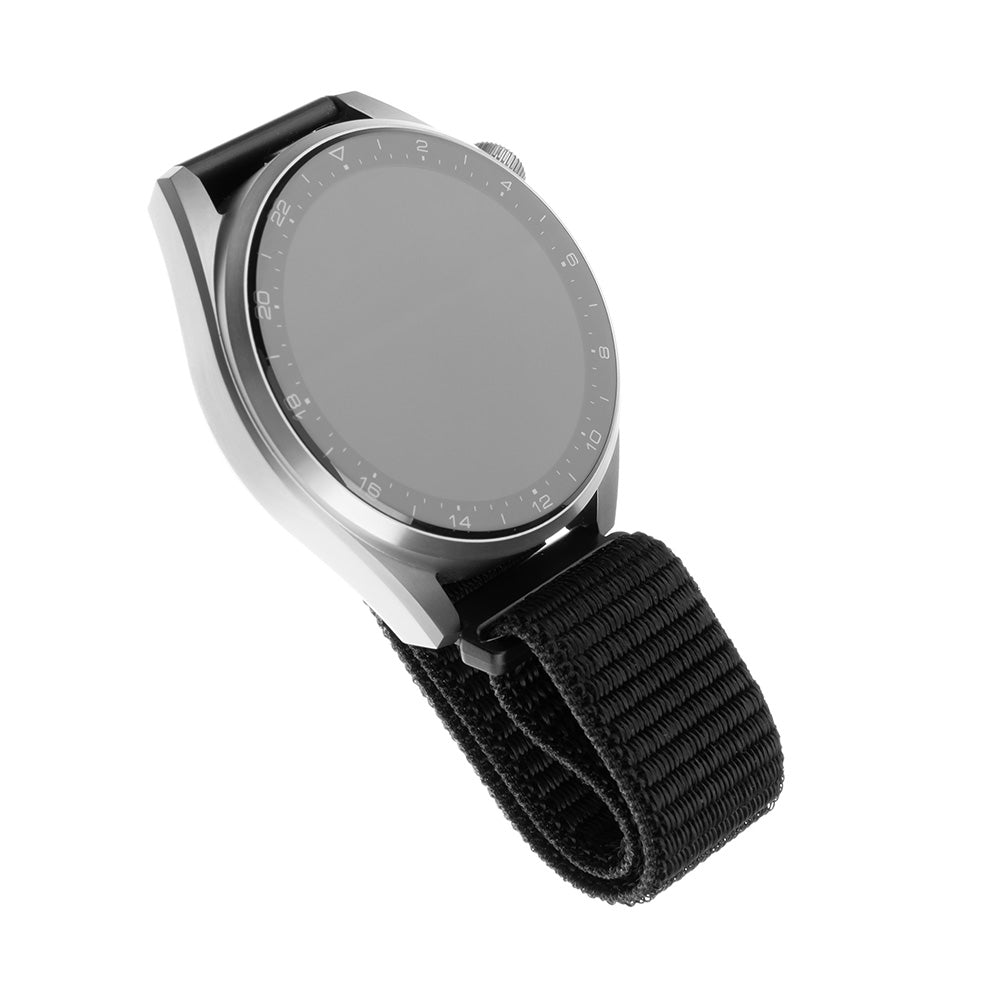 Nylon pas Fixed za Samsung Galaxy Watch / Huawei Watch Series, 20mm, Črna