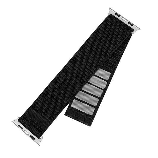 Športni najlonski pas Fixed za Apple Watch 42mm / 41mm / 40mm / 38mm serije, črn