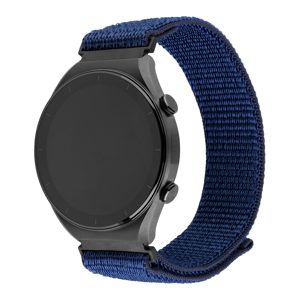 Fixed Nylon Sporty pas za Samsung Galaxy Watch / Huawei Watch Series, 20mm, Temno modra