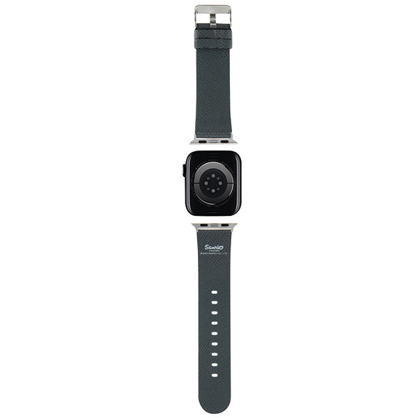 Pas Hello Kitty Leather Kitty Head za Apple Watch 42mm / 41mm / 40mm / 38mm Series, Črna