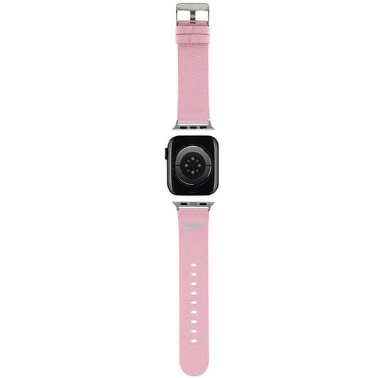 Pas Hello Kitty Leather Kitty Head za Apple Watch 42mm / 41mm / 40mm / 38mm Series, Roza