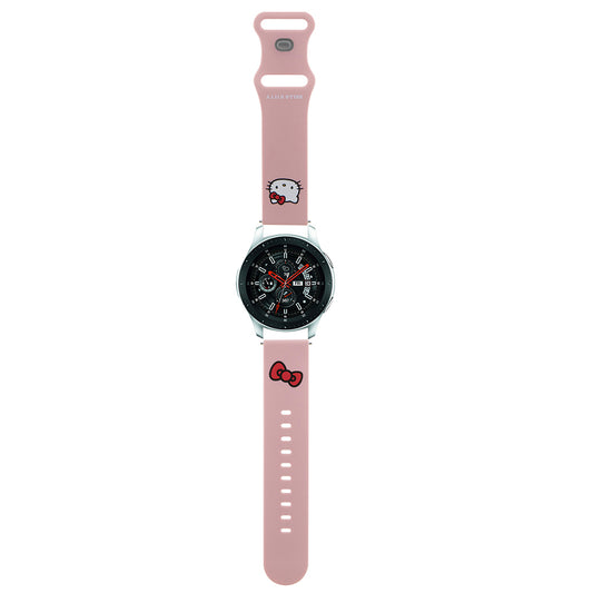 Pas Hello Kitty Silicone Kitty Head za Samsung Galaxy Watch / Huawei Watch 46mm / 45mm / 41mm Series, Roza