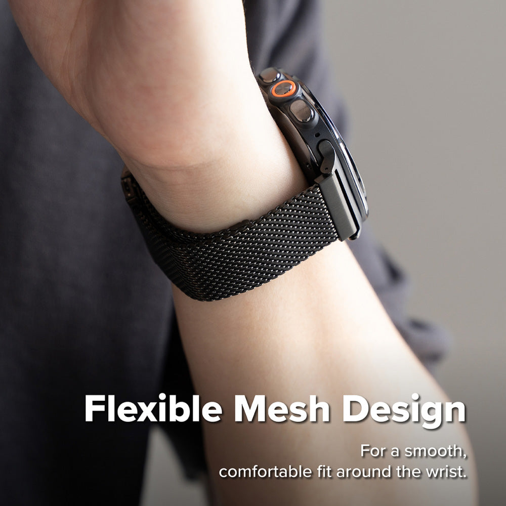 Pašček Ringke Metal One Mesh za Samsung Galaxy Watch Ultra2, črn
