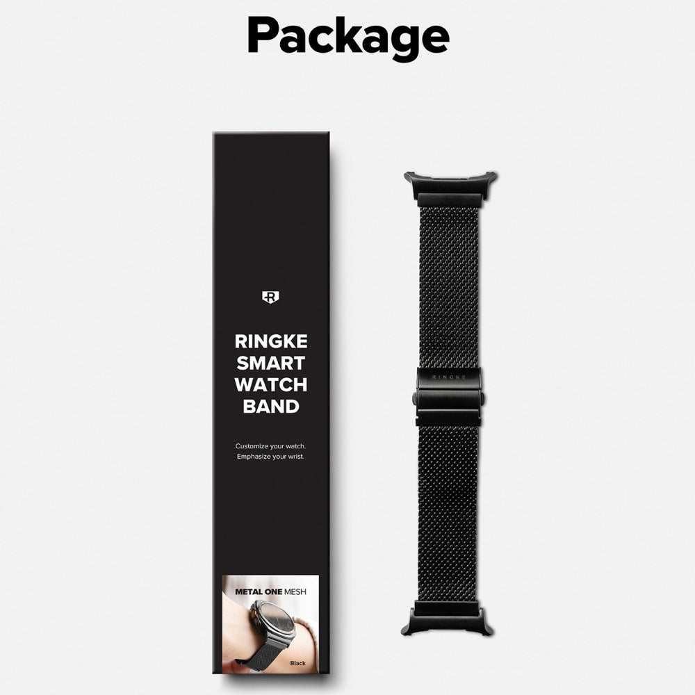 Pašček Ringke Metal One Mesh za Samsung Galaxy Watch Ultra2, črn