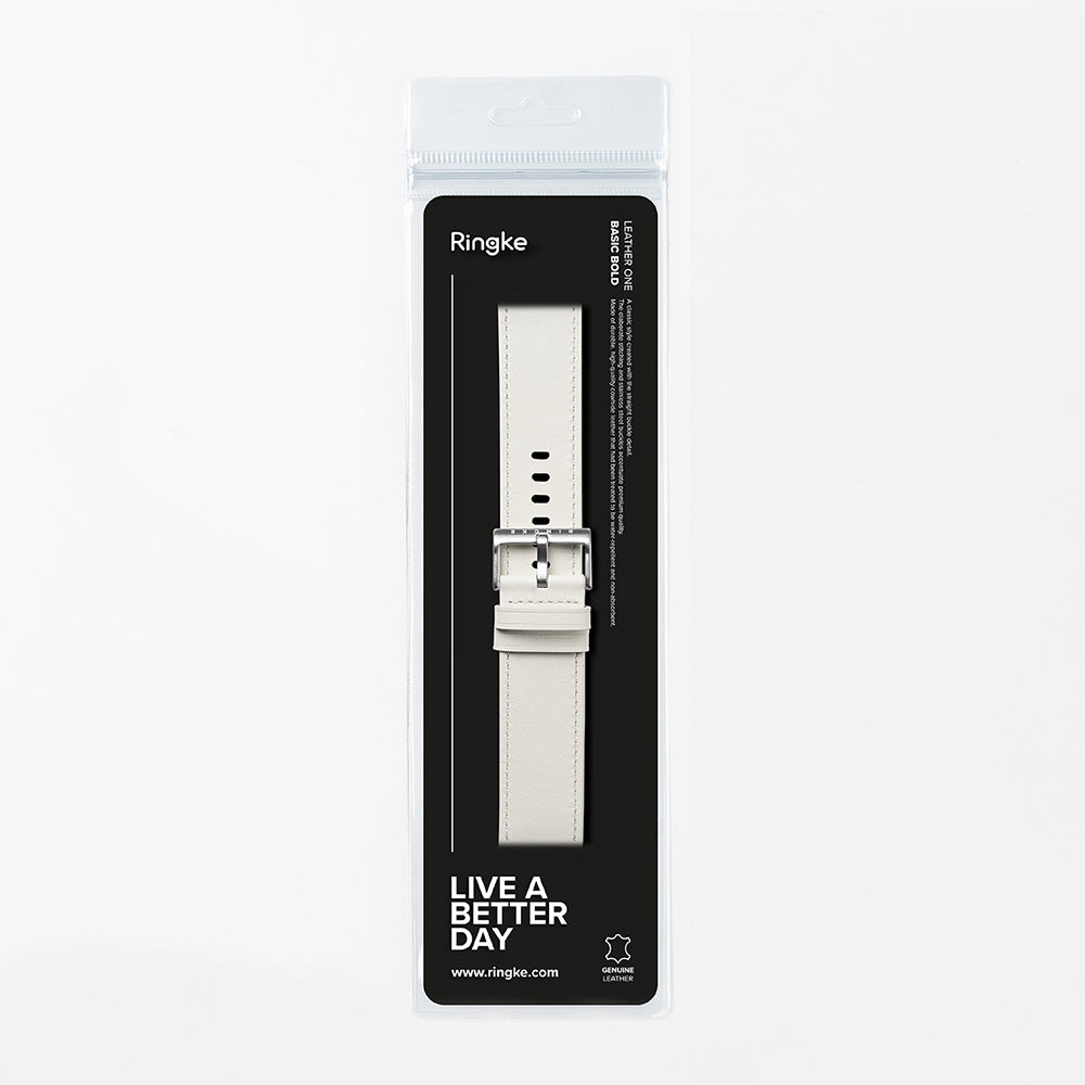 Pas Ringke One Basic Bold za ure Fossil Watch / Mobvoi Watch / Suunto Watch Series, 24mm, Bela