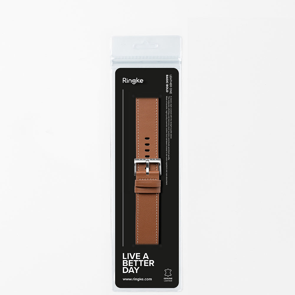 Pas Ringke One Basic Bold za ure Fossil Watch / Mobvoi Watch / Suunto Watch Series, 24mm, rjava