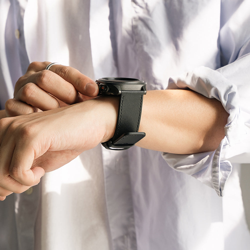 Pas Ringke One Basic Bold za ure Fossil Watch / Mobvoi Watch / Suunto Watch Series, 24mm, črna.
