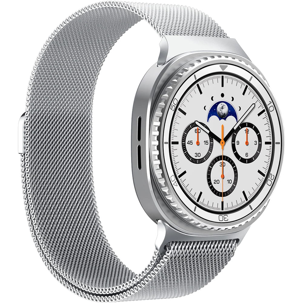 Pašček Spigen Metal Fit za Samsung Galaxy Watch9 / Watch8 / Watch8 Classic Series, srebrn AMP10121