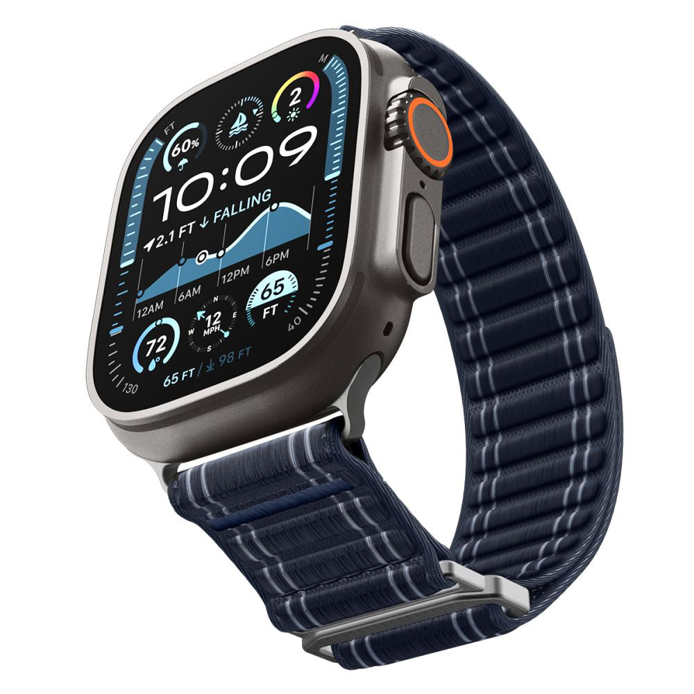 Pašček Spigen WBF0 za Apple Watch 49mm / 46mm / 45mm / 44mm serije, temno moder AMP10143