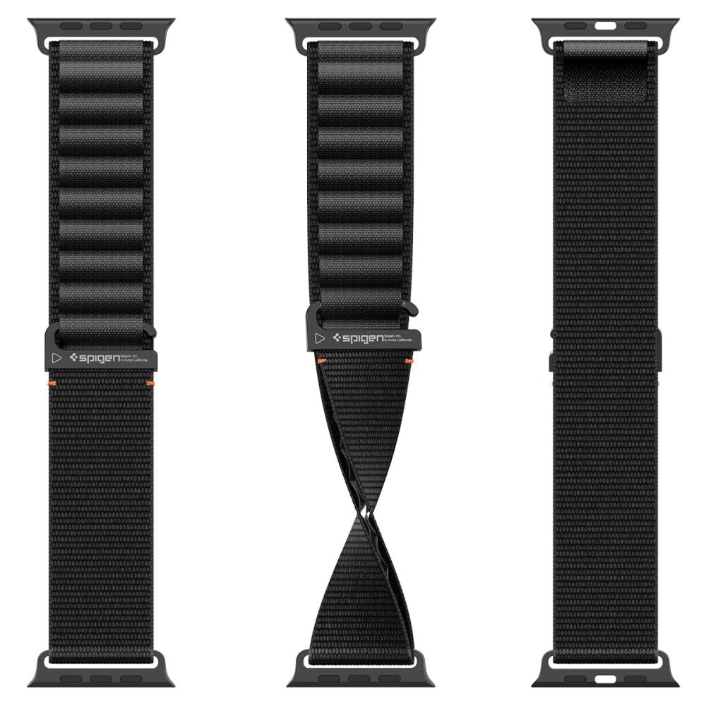 Spigen WBF1 Strap for Apple Watch 49mm / 46mm / 45mm / 44mm Series, Black AMP10144