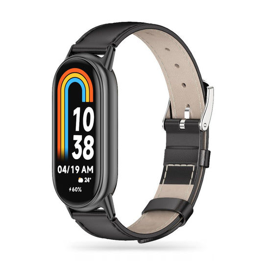 Tech-Protect Leatherfit Strap for Xiaomi Smart Band 8/9, Black