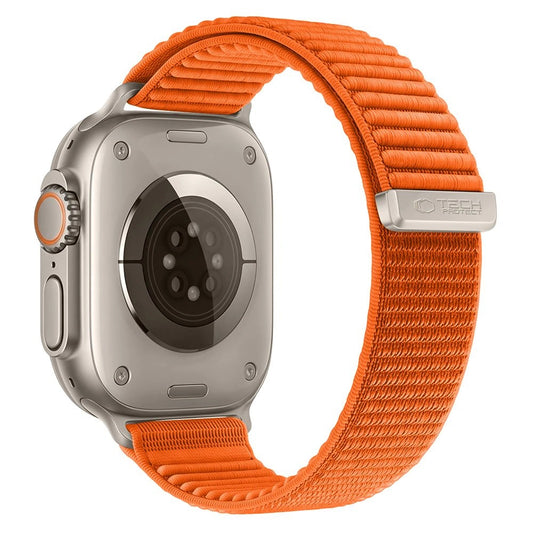 Pašček Tech-Protect NylonLoop za Apple Watch 49 mm / 46 mm / 45 mm / 44 mm Series, oranžen