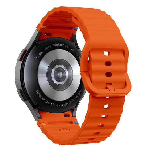 Tech-Protect Silikonski športni trak za Samsung Galaxy Watch7 / Watch FE / Watch6 / Watch5 / Watch4 Series, oranžne barve