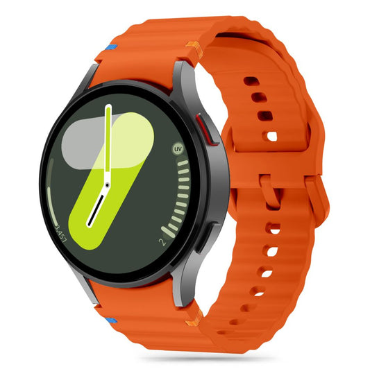 Tech-Protect Silikonski športni trak za Samsung Galaxy Watch7 / Watch FE / Watch6 / Watch5 / Watch4 Series, oranžne barve
