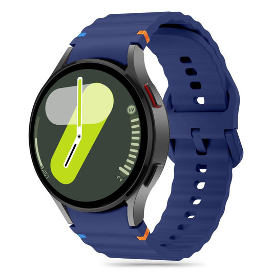 Tech-Protect Silicone Sport Strap for Samsung Galaxy Watch7 / Watch FE / Watch6 / Watch5 / Watch4 Series, Navy Blue