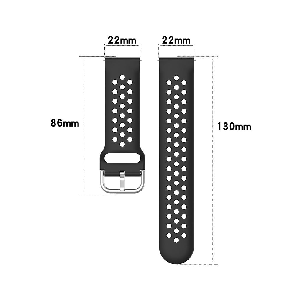 Pas Techsuit W004 za Samsung Galaxy Watch / Huawei Watch Series, 22mm, Črna