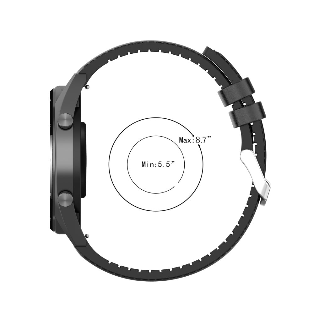 Pas Techsuit W007 za Samsung Galaxy Watch / Huawei Watch Series, 22mm, Črna