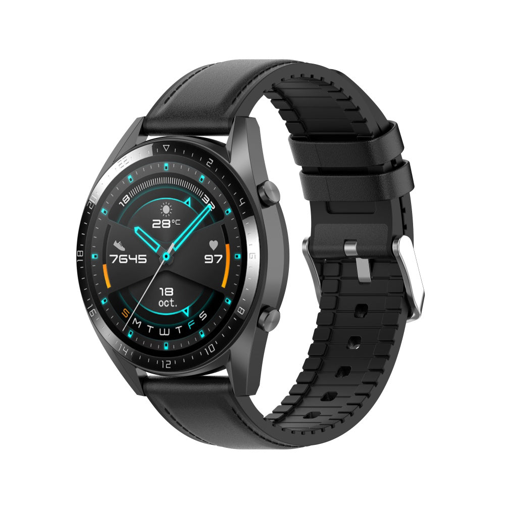 Pas Techsuit W007 za Samsung Galaxy Watch / Huawei Watch Series, 22mm, Črna