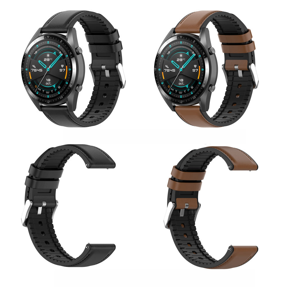 Pas Techsuit W007 za Samsung Galaxy Watch / Huawei Watch Series, 22mm, Črna