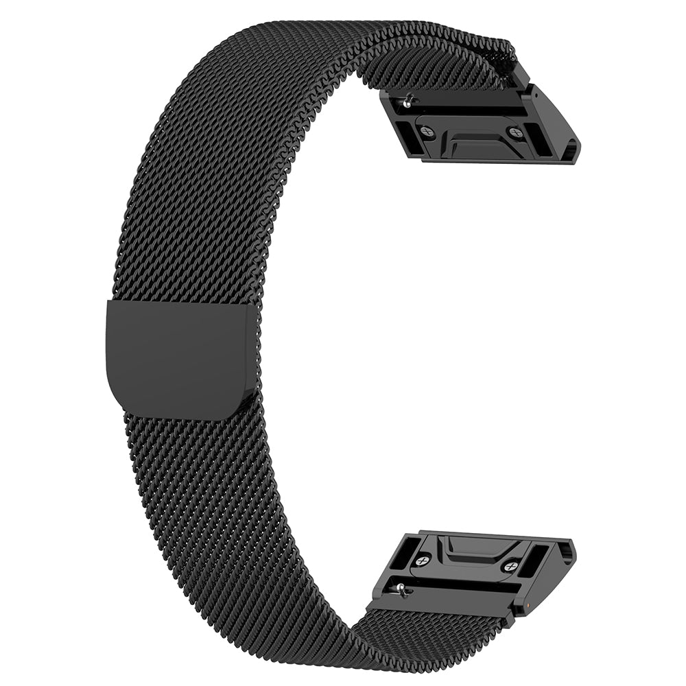 Pas Techsuit W009 za Garmin Watch Fenix / Forerunner Series, 22mm, Črna