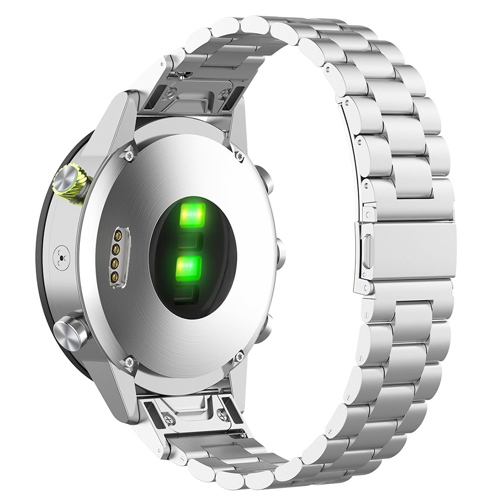 Pas Techsuit W010 za Garmin Watch Fenix / Forerunner Series, 22mm, Srebrn