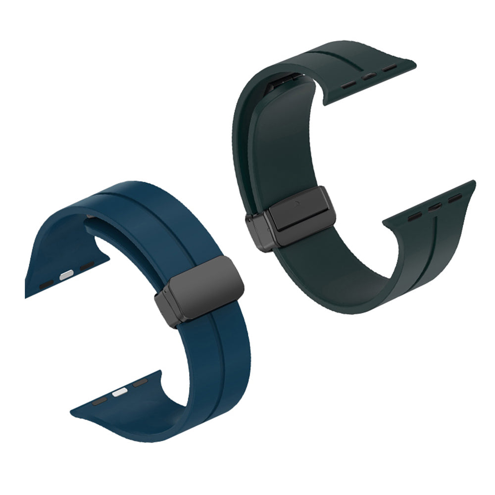 Pas Techsuit W011 za Apple Watch 49mm / 46mm / 45mm / 44mm / 42mm serije, črna.