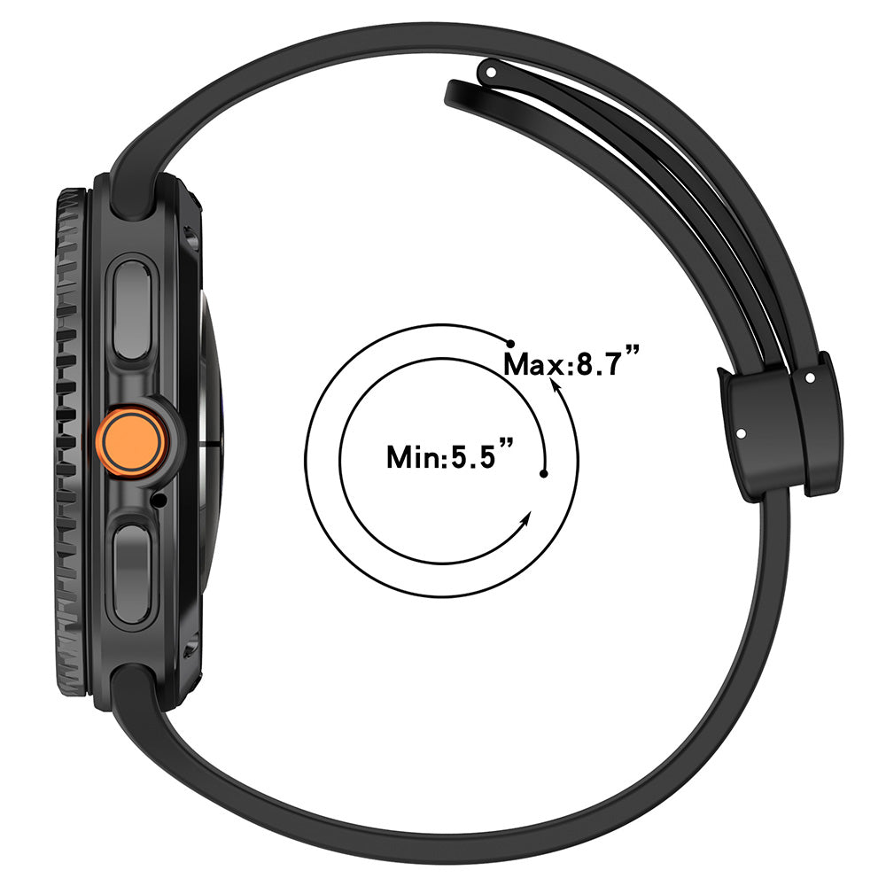 Pas Techsuit W011 za Samsung Galaxy Watch8 / Watch8 Classic Series, Črn