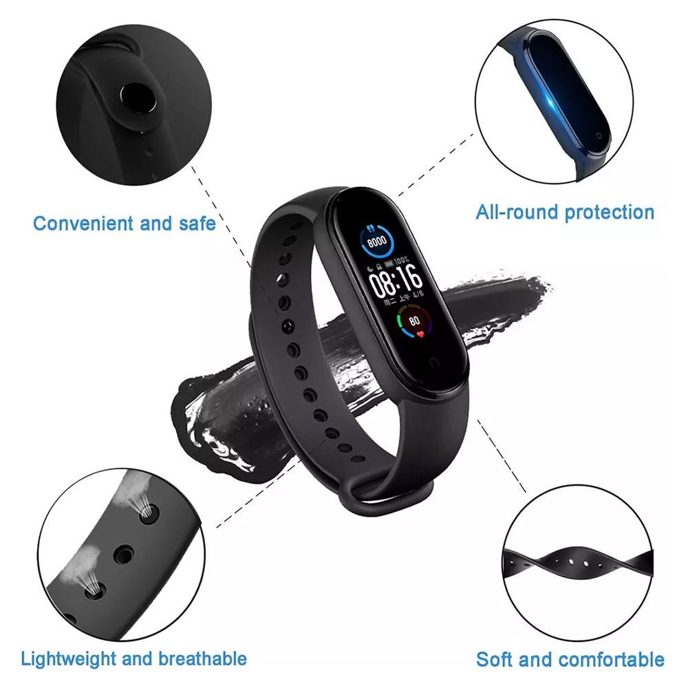 Pas Techsuit W013 za Xiaomi Band / Amazfit Band Series, Črna