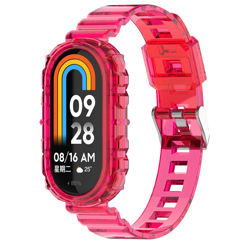 Pas Techsuit W017 za Xiaomi Smart Band 9 / 8, Roza Rdeča