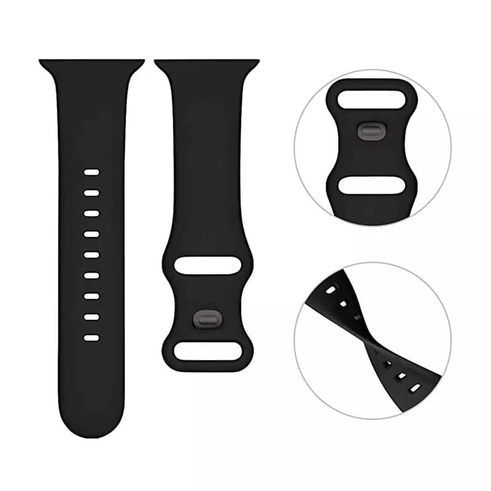 Pas Techsuit W031 za Apple Watch 49mm / 46mm / 45mm / 44mm / 42mm serije, črna.