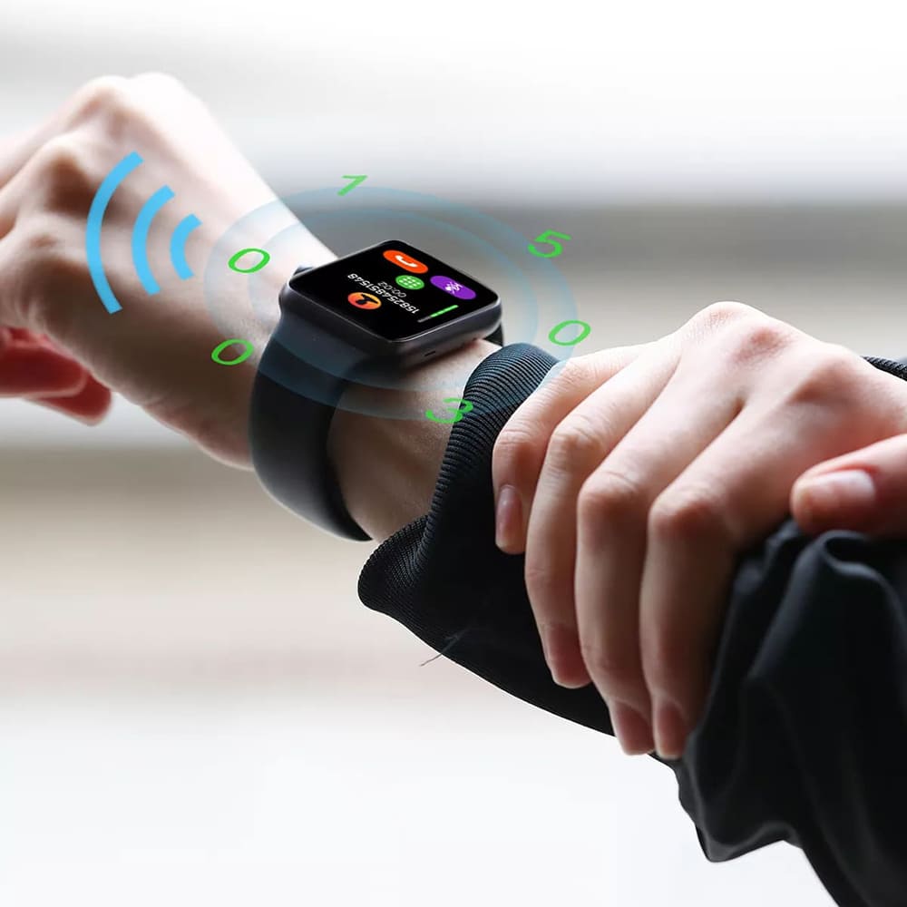 Pas Techsuit W031 za Apple Watch 49mm / 46mm / 45mm / 44mm / 42mm serije, črna.