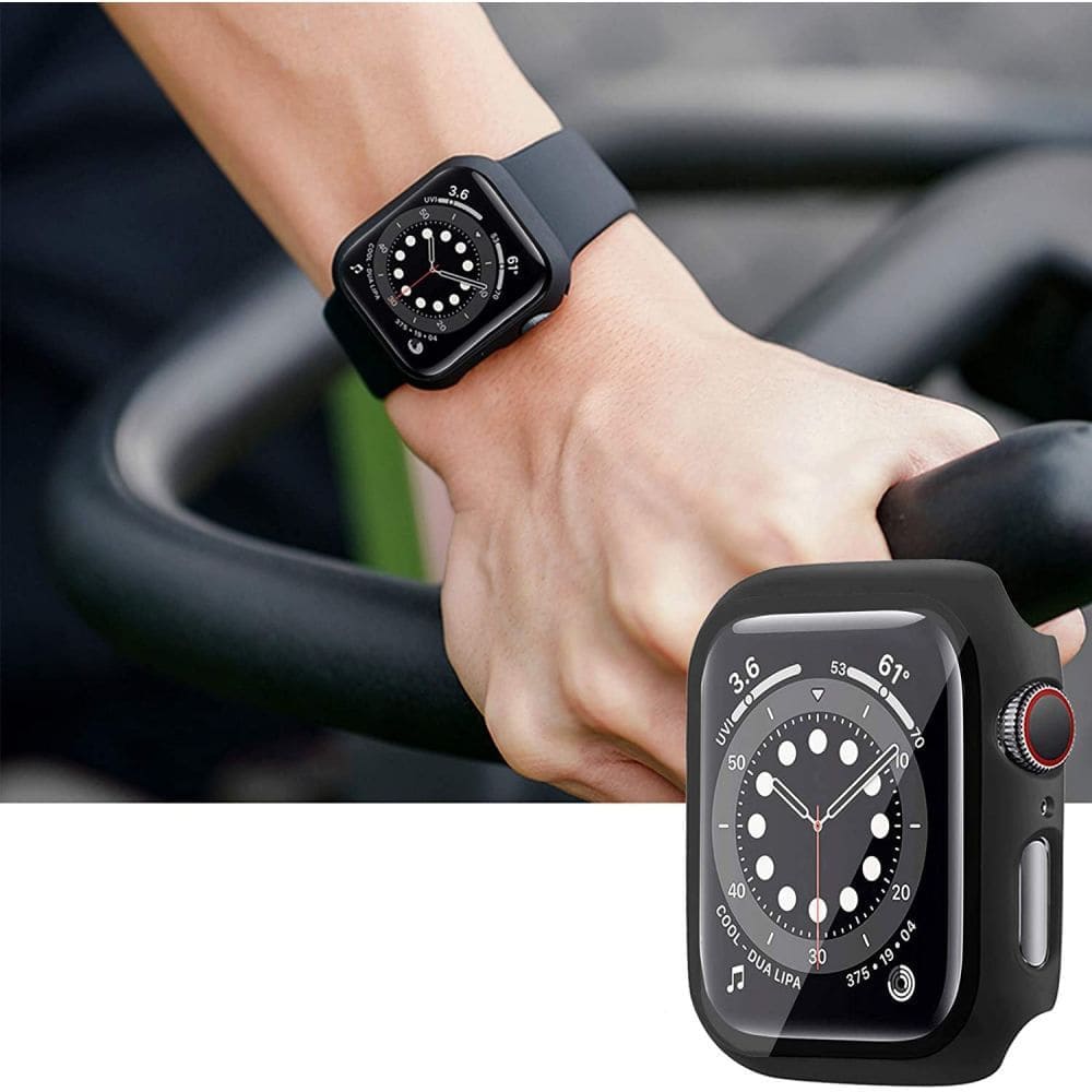 Pas Techsuit W031 za Apple Watch 49mm / 46mm / 45mm / 44mm / 42mm serije, črna.