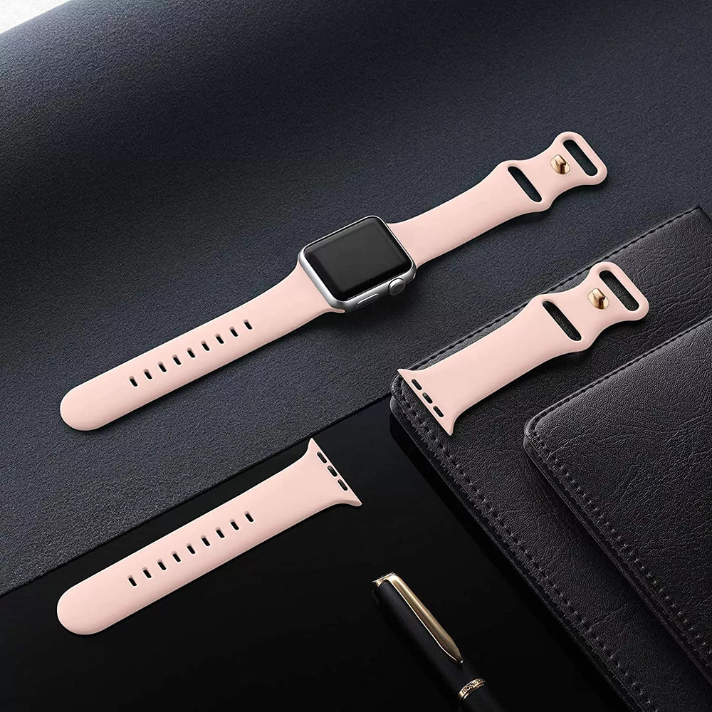 Pas Techsuit W031 za Apple Watch 49mm / 46mm / 45mm / 44mm / 42mm Series, Svetlo roza