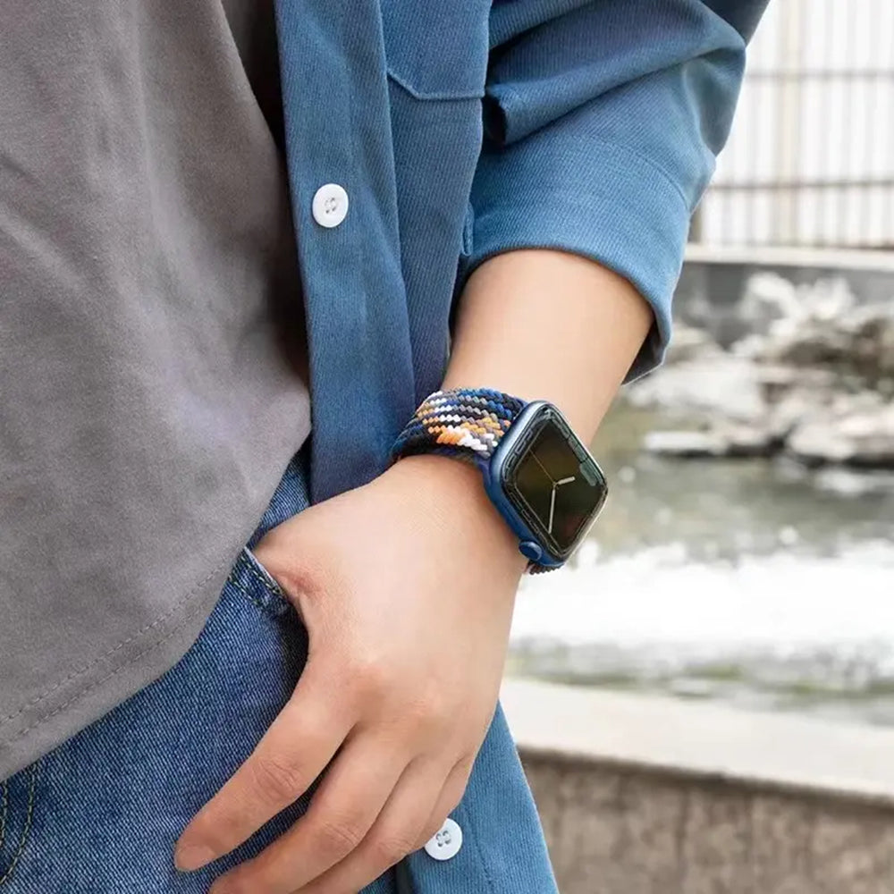 Pas Techsuit W032 za Apple Watch 49mm / 46mm / 45mm / 44mm / 42mm Series, Večbarvna Zelena