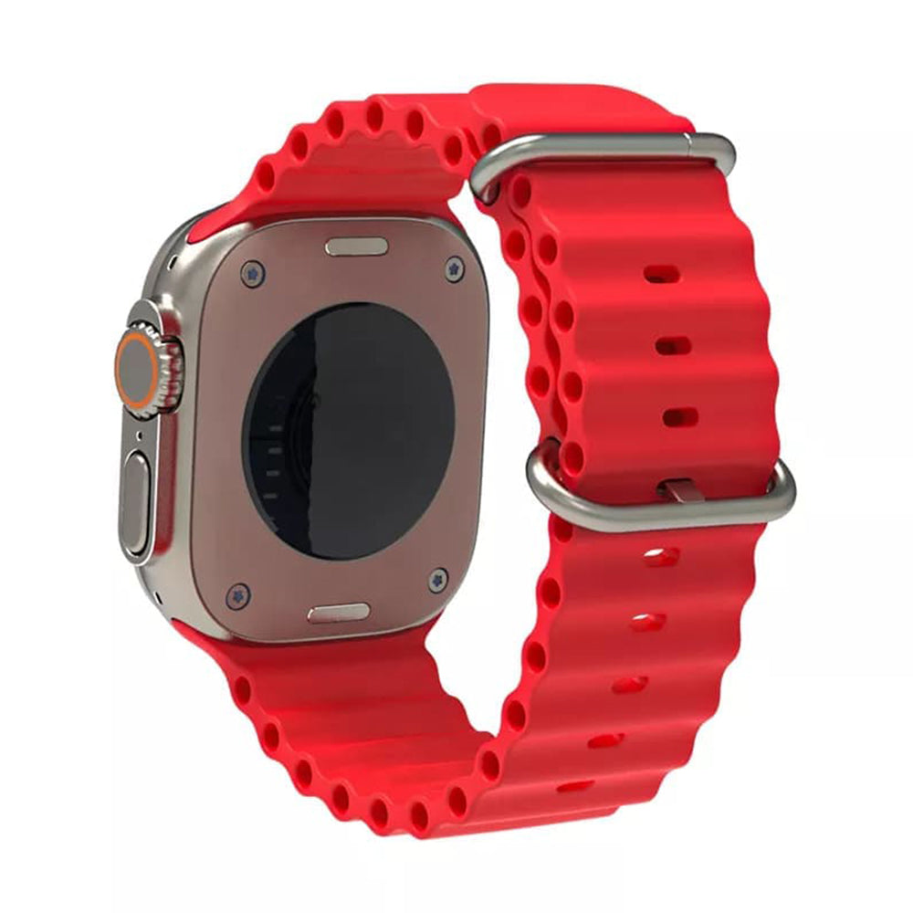 Pas Techsuit W038 za Apple Watch 49mm / 46mm / 45mm / 44mm / 42mm Series, Temno rdeča