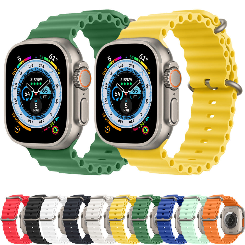 Techsuit W038 Strap for Apple Watch 49mm / 46mm / 45mm / 44mm / 42mm Series, Dark Green