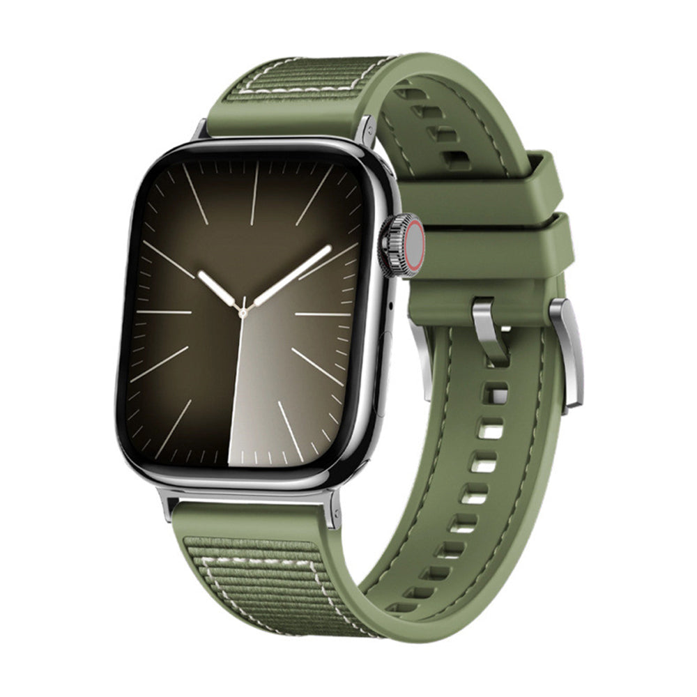 Pas Techsuit W051 za Apple Watch 49mm / 46mm / 45mm / 44mm / 42mm Series, Zelen